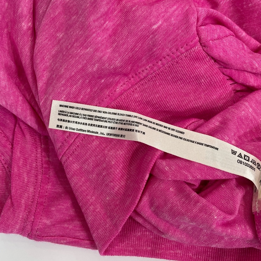 Free People Movement Top Size L Long Sleeve Bright Pink NWOT - Picture 9 of 9